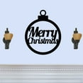 thumbnail image 1 of Merry Christmas Ornament Themed Laser Cut Solid Steel Decorative Home Accent Wall Sign Hanging, 1 of 3