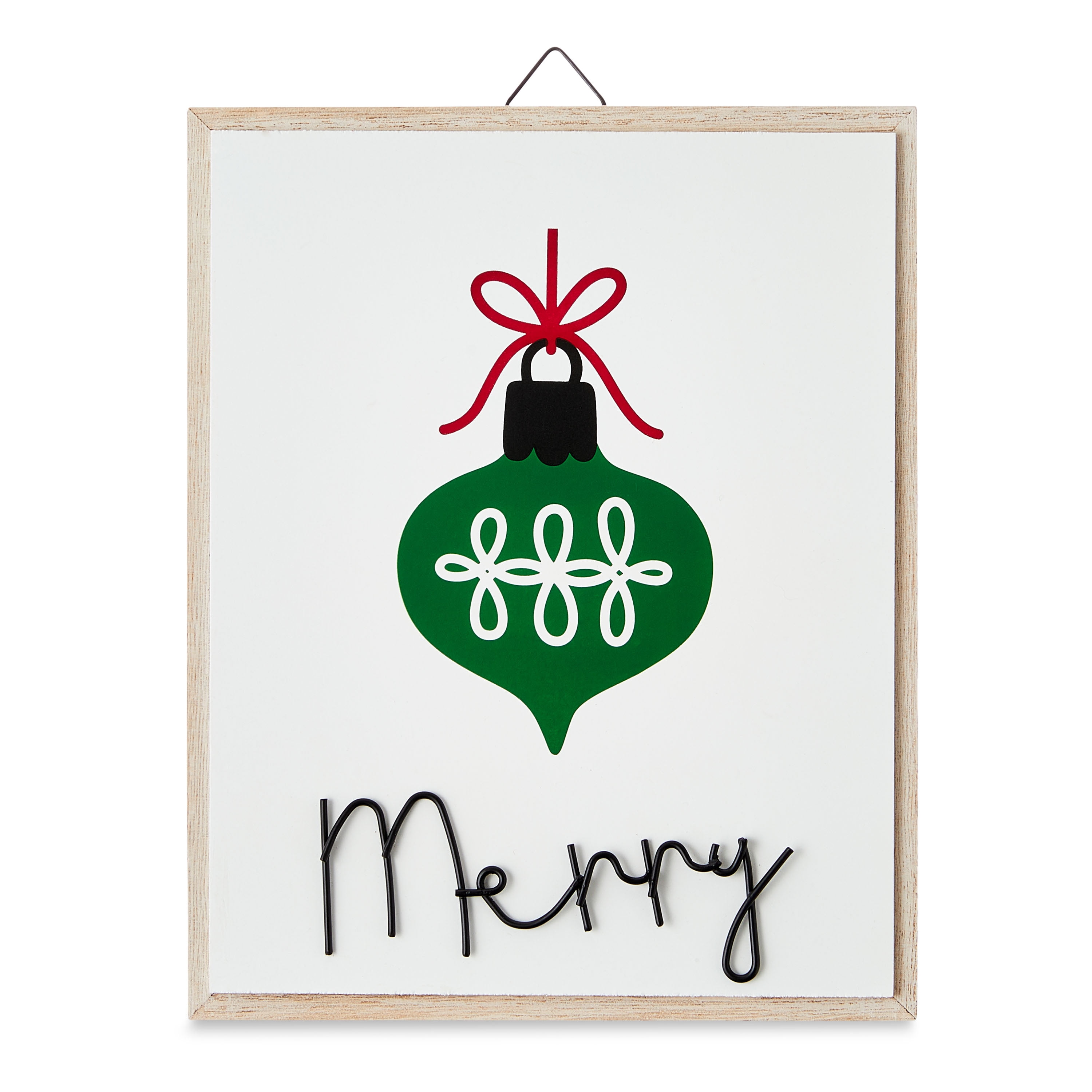 Merry Christmas Ornament Wall Decoration, Multicolor, by Holiday Time