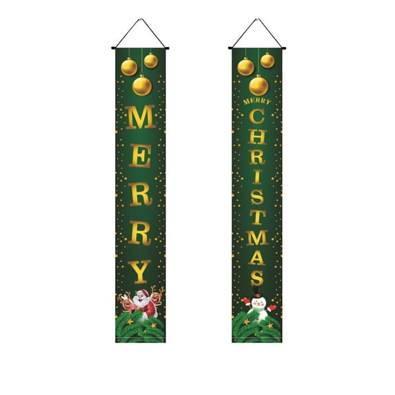 Merry Christmas Outdoor Hanging Banner Christmas Door Banner Sign Home Wall Decoration Banner Welcome Banner Party Decor