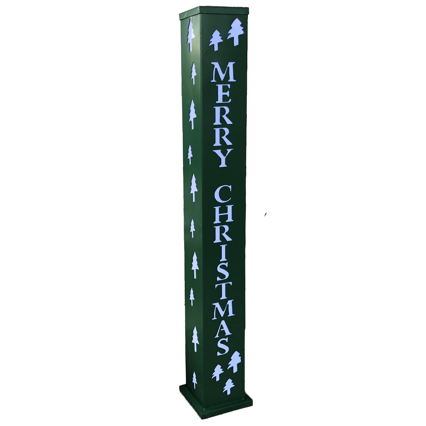 "Merry Christmas" Outdoor Light Pillar