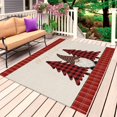 thumbnail image 1 of Merry Christmas Outdoor Rug 3x5 Ft, Non Slip Washable Area Rug, Gnomes Red Xmas Tree Buffalo Plaid Vintage Patio Rugs Carpet Runner, Large Floor Mat for Indoor/Outdoor Deck Porch Camping, 1 of 8