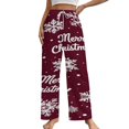 thumbnail image 1 of Merry Christmas Pajamas For Women Loose Retro Night Pajama Pants Comfortable Sleepwear Bottoms Homewear, 1 of 6