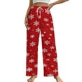 thumbnail image 1 of Merry Christmas Pajamas For Women Loose Retro Night Pajama Pants Comfortable Sleepwear Bottoms Homewear, 1 of 6