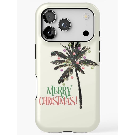Merry Christmas Palm Tree Deck the Palms Design Tough Phone Case for ...