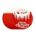 thumbnail image 1 of Merry Christmas Paper Plates, 7" Poinsettia Dessert Plate, Disposable Redberry Plates Paper, Pine Wreath Cake Salad Fruit Cartoon Tableware, Holiday Serving Supply, BBQ Picnic Favor, Red, 1 of 6