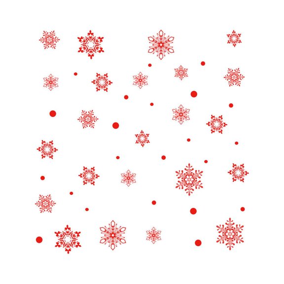 Merry Christmas Party Solid Color Snowflake Pattern Home Layout Window Wall Glass Stickers