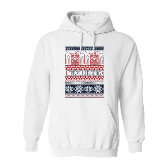 Merry Christmas Pattern Hoodie Men -Image by Shutterstock, Male Small