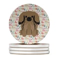 thumbnail image 1 of Merry Christmas Pekingese Tan Large Sandstone Coasters Pack of 4 4 in x 4 in, 1 of 3
