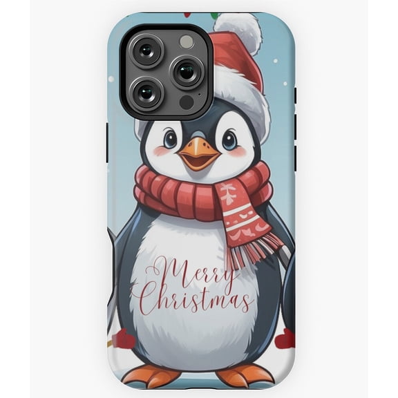 Merry Christmas Penguin Parade Holiday Phone Case for iPhone 16 15 14 13 12 11 Pro Max