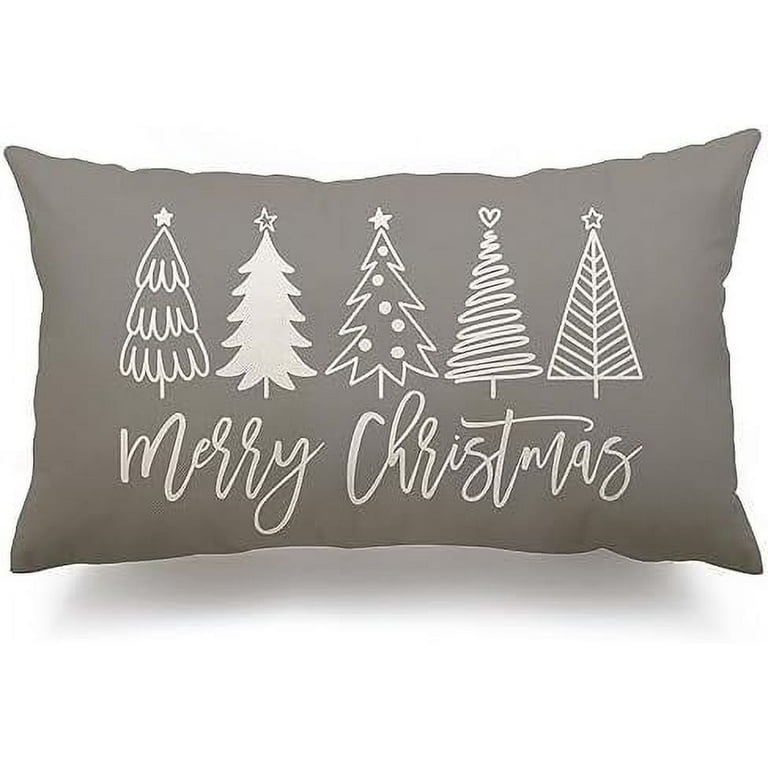  Cirzone Christmas Pillow Covers 12x20 Christmas Tree Christmas  Pillows Christmas Decor Farmhouse Christmas Throw Pillow Covers Set of 4  Christmas Decorations for Home : Everything Else