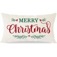 thumbnail image 1 of Merry Christmas Pillow Covers 12x20 Inch Farmhouse Christmas Decorations Lumbar Christmas Pillows Christmas Decorative Throw Pillows Cases Winter Holiday Decor for Sofa Couch Living Room, 1 of 6