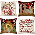 thumbnail image 1 of Merry Christmas Pillow Covers 18 x 18 Inch Nativity of Jesus Holy Night Cardinal Red Black Buffalo Plaid Throw Pillow Covers Set of 4 Xmas Tree Flower Saying Winter Holiday Cushion Case Decor, 1 of 6