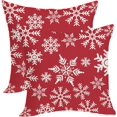 thumbnail image 1 of Merry Christmas Pillow Covers 18x18 Inch Pack of 2,Green Christmas Watercolor Holly Berry Throw Pillow Covers Winter Christmas Decor Linen Pillowcase Farmhouse Cushion Case for Sofa Couch Bed, 1 of 1