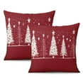 thumbnail image 1 of Merry Christmas Pine Tree Snowflake Throw Pillow Case Square Throw Pillow Case 2 Pieces Decorative Throw Cushion Case for Couch Sofa Bed Farmhouse, 1 of 7