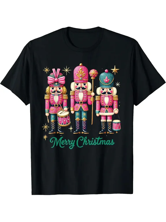 Merry Christmas Pink Nutcracker Fantasy T-Shirt