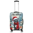 thumbnail image 1 of Merry Christmas Pitbull Enjoys Woofmas Winter Xmas Holiday Travel Luggage Cover Terrier Dog Lover Suitcase Dust Protective Decor - 02022, 1 of 5