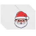 thumbnail image 1 of Merry Christmas Placemats, Cartoon Style Stylish Santa Claus Cute Fade-Resistant Welcome Doormat, Heat-Resistant Durable Washable Christmas Front Porch Decor, for Office Home, 1 of 5