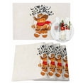 thumbnail image 1 of Merry Christmas Placemats Set of 4 Gingerbread Man Rope Cowboy Western Xmas Heat Insulation Washable Place Mats, Rustic Non-Slip Table Mats for Dining Table Party Kitchen Decor,13x19 Inch, 1 of 4