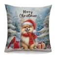 thumbnail image 1 of Merry Christmas Pomeranian Enjoys Woofmas Winter Xmas Holiday Pillowcase Double Sided Pom Dog Lover Gifts Pillow Case Covers - 02022, 1 of 3