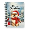 thumbnail image 1 of Merry Christmas Pomeranian Enjoys Woofmas Winter Xmas Holiday Spiral Bound Journal Pom Dog Lover Gifts 5x7in Spiral Notebook - 02022, 1 of 5