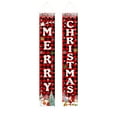 thumbnail image 1 of Merry Christmas Porch Banner – 71x12 in Fabric Welcome Sign for Door, Wall, Indoor & Outdoor Xmas Decorations, Santa & Reindeer Pattern for Home Party Décor, 1 of 5