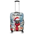 thumbnail image 1 of Merry Christmas Pug Enjoys Woofmas Winter Xmas Holiday Travel Luggage Cover Dog Lover Gifts Suitcase Dust Protective Decor - 02022, 1 of 5