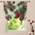 thumbnail image 1 of Merry Christmas Red Green Ornaments Pattern Window Curtain for Living Room Roman Curtain Kitchen Tie-up Curtains Adjustable Drapes, 1 of 5
