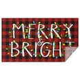 thumbnail image 1 of Merry Christmas Red Plaid Grid Tablecloth,Wipeable Polyester Table Cover for Rectangle Tables,Foldable Tablecloth Thick Tablecloths for Spring Easter Picnic Kitchen, 1 of 6