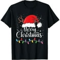 thumbnail image 1 of Merry Christmas Red Santa Hat Reindeer Xmas Family Men Women T-Shirt men and women can wear, black, white, gifts, 1 of 4