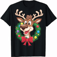 thumbnail image 1 of Merry Christmas Reindeer Xmas Family Men Women T-Shirt, 1 of 7