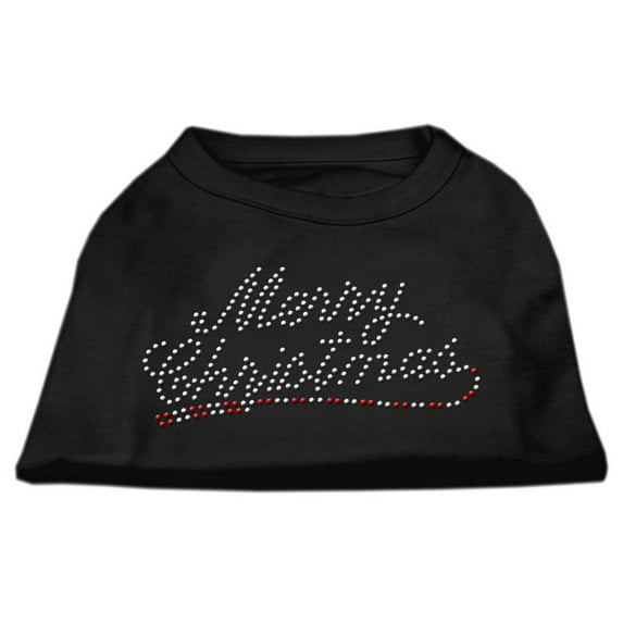 Christmas Pet Dog Cat Shirt Rhinestone, "Merry Christmas"