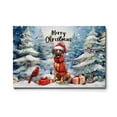 thumbnail image 1 of Merry Christmas Rhodesian Ridgeback Enjoys Woofmas Winter Xmas Holiday Horizontal Matte Canvas Poster Ridgebacks Dog Lover Gifts Wall Art Home Decor - 02022, 1 of 5