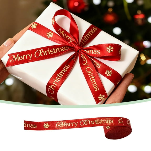 Merry Christmas Ribbon,2 Yards Natural Cotton Handmade Frayed Fringe Ribbons for Gift Wrapping Crafts Flower Wreath Garland Holiday Decorations Green Red White(A)