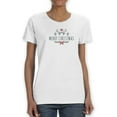 thumbnail image 1 of Merry Christmas Rudolph Horns Snowflake And Heart  Women White T-Shirt, Female Medium, 1 of 4