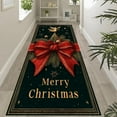thumbnail image 1 of Merry Christmas Runner Rug Holiday Red Bow, Festive Entryway Carpet Cute Christmas Rug, Rug for Saloon, Hallway Runner Rug, Dining Room Rug, 1 of 1