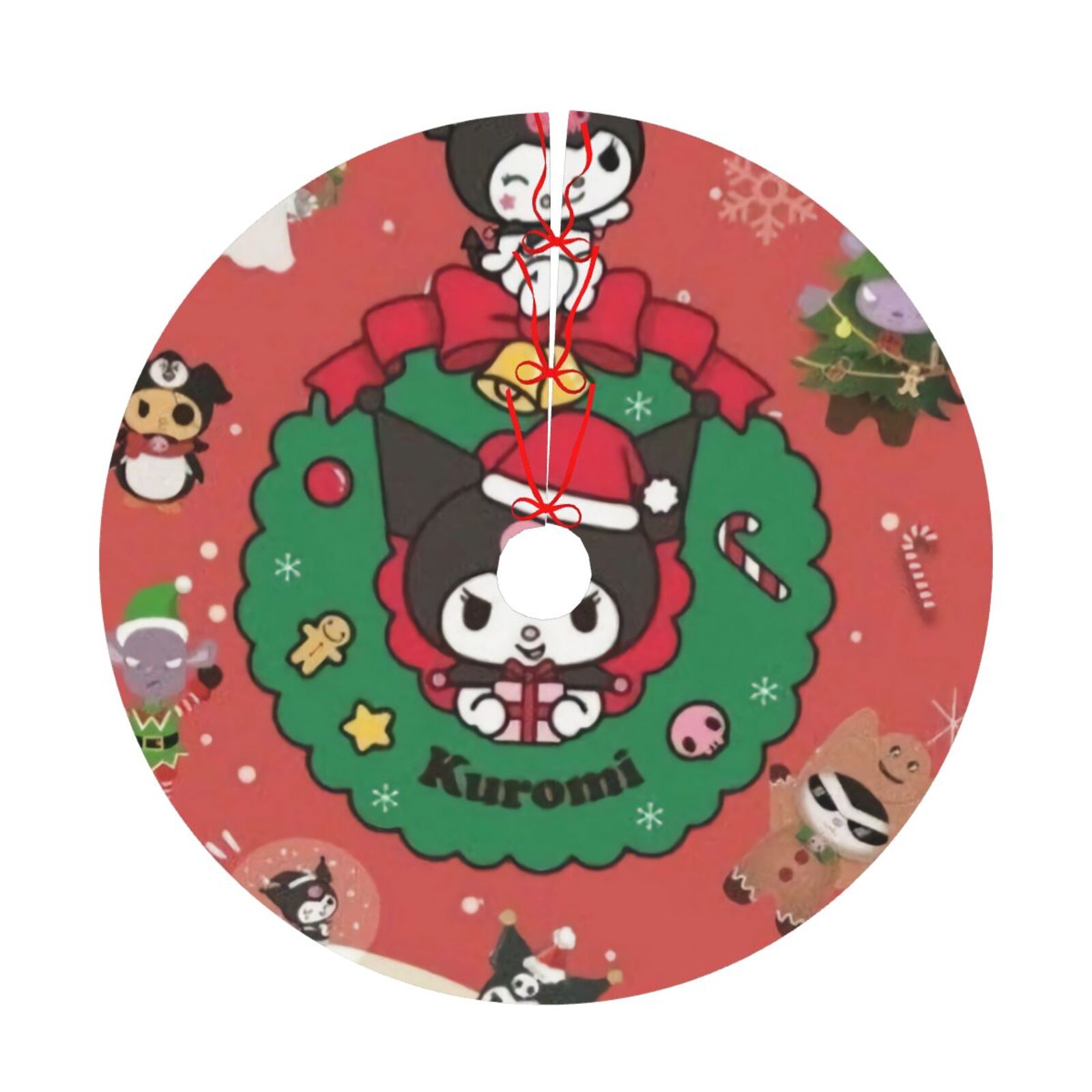 Red Christmas tree collar 27 in