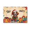 thumbnail image 1 of Merry Christmas Santa Brittany Spaniel Scarf Twinkling Lights Xmas Holiday Horizontal Matte Canvas Poster Brittany Dog Lover Gifts Idea Wall Art Home Decor - 00022, 1 of 5