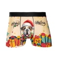 thumbnail image 1 of Merry Christmas Santa Bulldog Scarf Twinkling Lights Xmas Holiday All Over Print Boxer Briefs Underwear for Men Dad Dog Lover Gifts Idea - 00022, 1 of 6