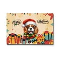 thumbnail image 1 of Merry Christmas Santa Cavalier King Charles Spaniel Scarf Twinkling Lights Xmas Holiday Horizontal Matte Canvas Poster Dog Lover Gifts Wall Art Home Decor - 00022, 1 of 5