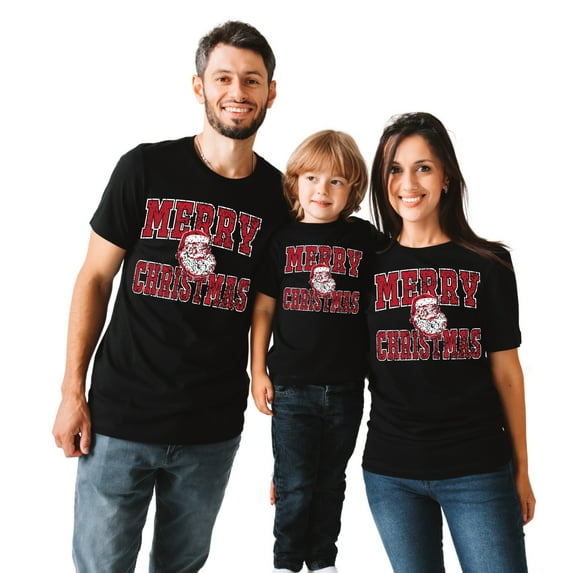 Merry Christmas Santa Claus Shirt – Funny Holiday T-Shirt for Men, Women, Youth, Toddler & Baby – Cute Family Matching Xmas Tee