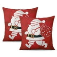 thumbnail image 1 of Merry Christmas Santa Claus Tree Throw Pillow Covers Square Square Cushion Covers Set of 2 Fashion Pillow Cover for Room Home Patio Bedroom Livingroom, 1 of 1