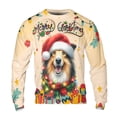 thumbnail image 1 of Merry Christmas Santa Collie Scarf Twinkling Lights Xmas Holiday All Over Print 3D Sweatshirt Unisex Merch Collie Dog Lover Gifts Idea - 00022, 1 of 6
