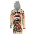 thumbnail image 1 of Merry Christmas Santa Dachshund Scarf Twinkling Lights Xmas Holiday All Over Print 3D Hooded Duffle Toggle Coat Wiener Dog Lover Gifts Idea - 00022, 1 of 6