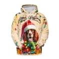 thumbnail image 1 of Merry Christmas Santa English Springer Spaniel Scarf Twinkling Lights Xmas Holiday All Over Print 3D Hoodie Unisex Merch Hoodies Springers Dog Lover Gifts - 00022, 1 of 6