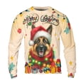 thumbnail image 1 of Merry Christmas Santa German Shepherd Scarf Twinkling Lights Xmas Holiday All Over Print 3D Sweatshirt Unisex Merch Alsatian Dog Lover Gifts - 00022, 1 of 6