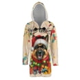 thumbnail image 1 of Merry Christmas Santa German Shepherd Scarf Twinkling Lights Xmas Holiday All Over Print 3D Hooded Duffle Toggle Coat Alsatian Dog Lover Gifts - 00022, 1 of 6
