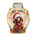 thumbnail image 1 of Merry Christmas Santa German Shorthaired Pointer Scarf Twinkling Lights Xmas Holiday All Over Print 3D Hoodie Unisex Merch Hoodies GSP Lover Dog Gift - 00022, 1 of 6