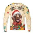 thumbnail image 1 of Merry Christmas Santa German Shorthaired Pointer Scarf Twinkling Lights Xmas Holiday All Over Print 3D Sweatshirt Unisex Merch GSP Lover Dog Gift - 00022, 1 of 6