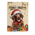 thumbnail image 1 of Merry Christmas Santa German Shorthaired Pointer Scarf Twinkling Lights Xmas Holiday Vertical Matte Canvas Poster GSP Lover Dog Gift Wall Art Home Decor - 00022, 1 of 5