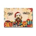 thumbnail image 1 of Merry Christmas Santa Goldendoodle Scarf Twinkling Lights Xmas Holiday Horizontal Matte Canvas Poster Doodle Dog Lover Gifts Idea Wall Art Home Decor - 00022, 1 of 5